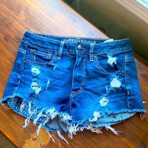 American eagle super stretch hi-rise festival jean shorts